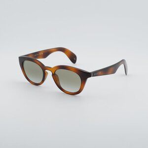 Gucci GG1934S 002 Sunglasses Havana Square Frame, Green Lenses